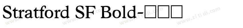 Stratford SF Bold字体转换